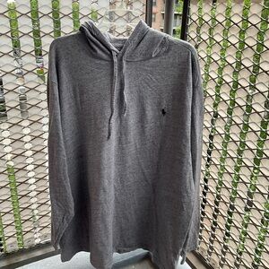 Polo Ralph Lauren Jersey Hooded Long Sleeved T-Shirt, GREY